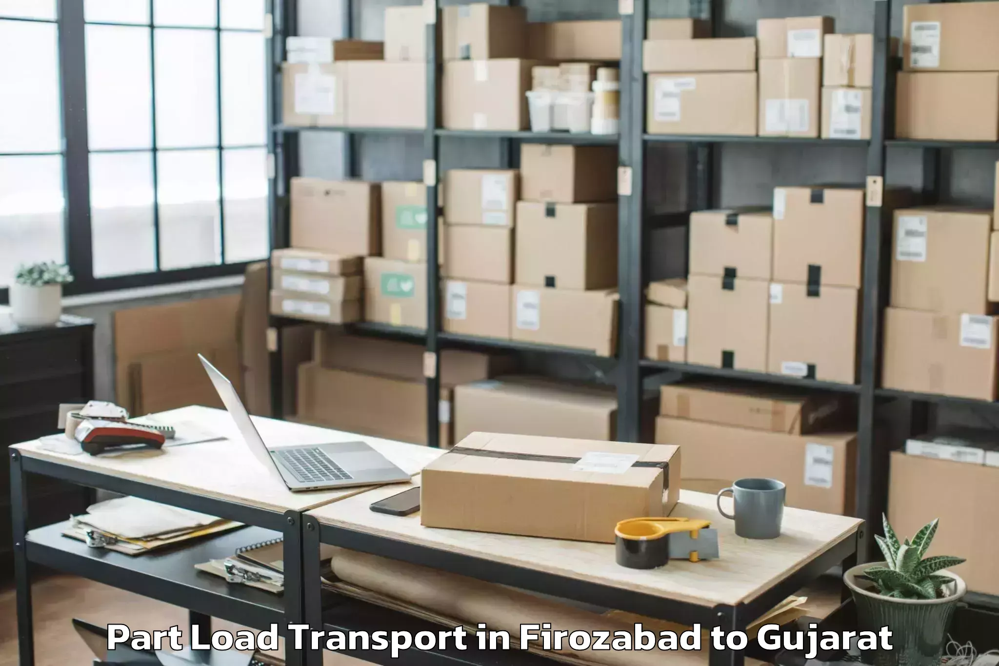 Reliable Firozabad to Kheda Part Load Transport